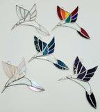 Large Beveled Hummingbird Stained Glass