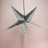 Silver Punch Paper Star Lantern