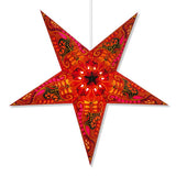 Red Filigree Paper Star Lantern