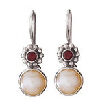 Pearl and Garnet Earrings