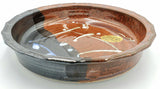 Liscom Hill Pottery - Persimmon Landscape Pie Plate