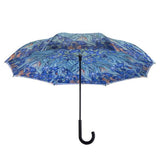 Umbrella - Reverse Close Van Gogh Irises