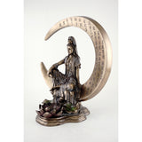 Large Water & Moon Quan Yin with Lotus Incense Burner
