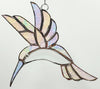 Clear Hummingbird Stained Glass with Bevel