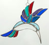 Colorful Hummingbird Stained Glass with Bevel