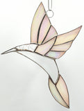 Large Hummingbird Stained Glass with Bevel