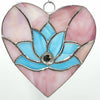 Stained Glass Lotus Heart with Jewel