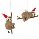Felted Sloth Ornaments