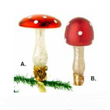 Glass Clip-On Mushroom Ornaments