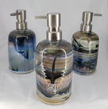 Liscom Hill Pottery - Black and Blue Lotion Bottle