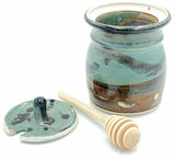 Liscom Hill Pottery - Seafoam Landscape Honey Pot