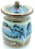 Liscom Hill Pottery - Black and Blue Landscape Jam Pot