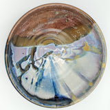 Liscom Hill Pottery - Black and Blue Landscape Serving Bowl