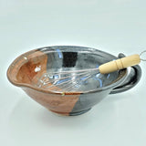 Liscom Hill Pottery - Persimmon Whip Bowl with Whisk