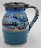 Liscome Hill Pottery - Black and Blue with Teal Pitcher