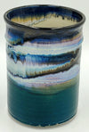 Liscom Hill Pottery - Black and Blue With Teal Utensil Holder
