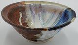 Liscom Hill Pottery - Black and Blue Landscape Lip-Edge Cereal Bowl
