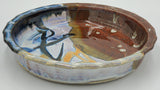 Liscom Hill Pottery - Black and Blue Landscape Pie Plate