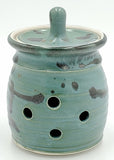Liscom Hill Pottery - Seafoam Garlic Keeper