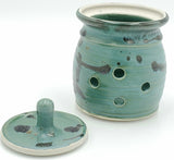 Liscom Hill Pottery - Seafoam Garlic Keeper