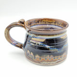 Liscom Hill Pottery - Black and Blue Landscape Soup Mug