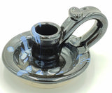 Liscom Hill Pottery - Metallic Black Candle Holder