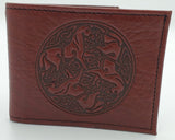 Leather Wallet - Celtic Horse Mandala