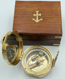 Brass Compass with Box