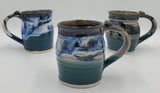 Liscom Hill Pottery - Black and Blue With Teal Mug