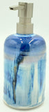 Liscom Hill Pottery - Black and Blue With Cobalt Lotion Bottle
