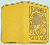 Leather Cardholder - Sunflowers