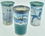 Liscom Hill Pottery - Black and Blue with Teal Tumbler