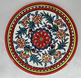 West Bank Ceramic Red Plate