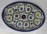 West Bank Ceramic Blue Oval Tray